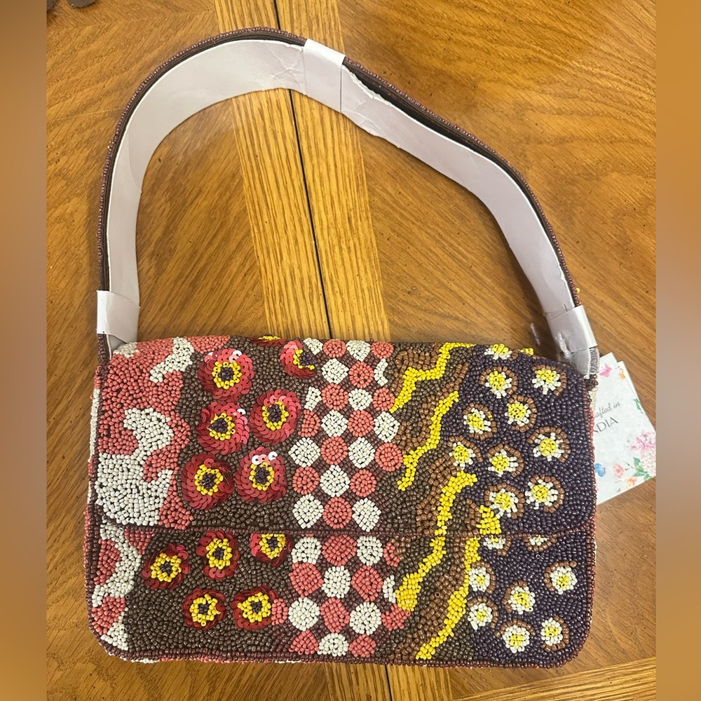Made in India Colorful Beaded Shoulder Bag